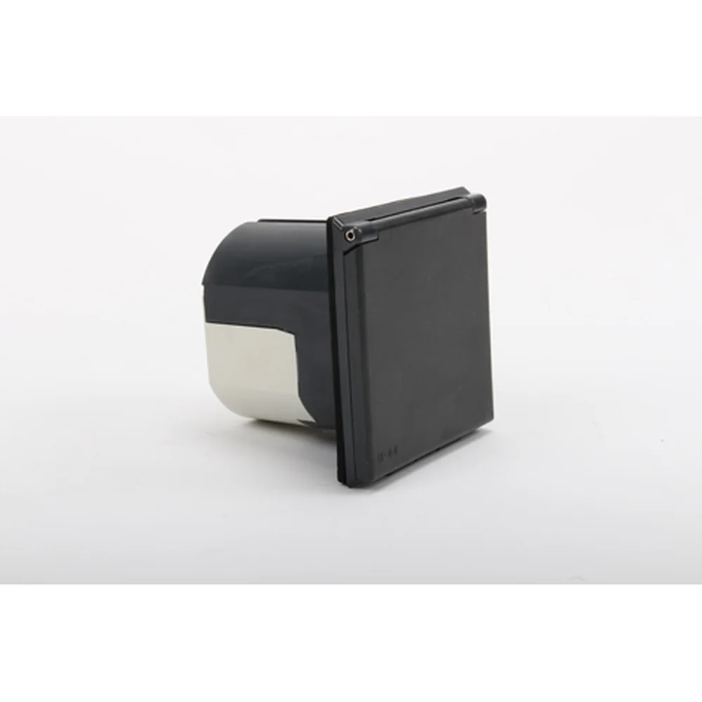 Prise mâle encastrable CEE17 16A - connecteur mâle - boîtier gris anthracite