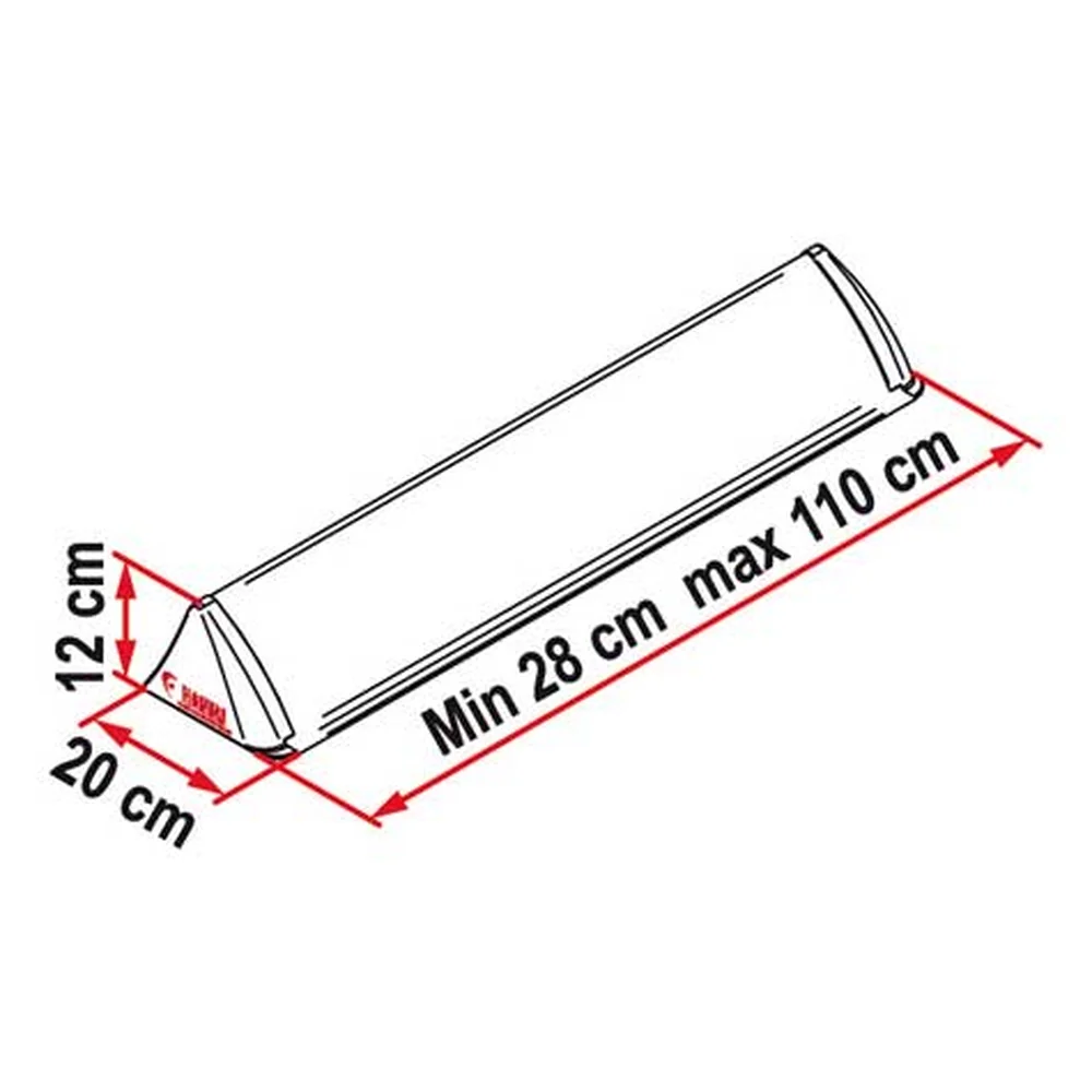 UNIVERSAL FIAMMA roof spoiler 110 cm