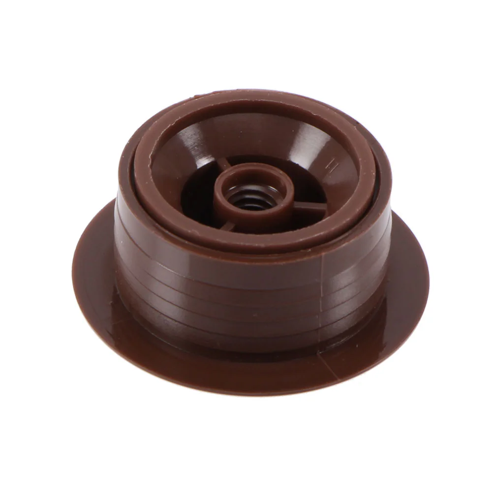 Push lock brown rosette knob
