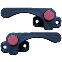 Conjunto de 2 fechos pretos com botão Plastoform