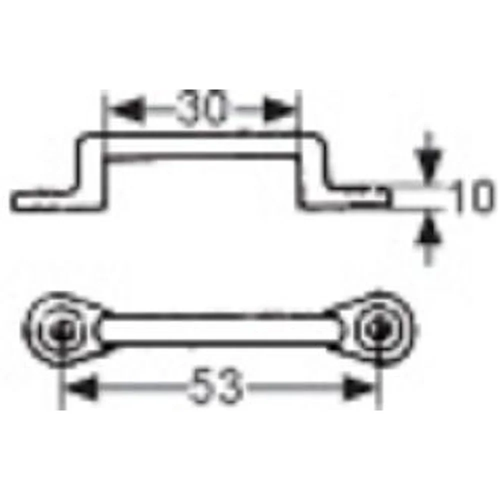 Pontet de fixation acier 53 mm