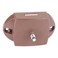 Brown Push Lock for toilet with notch