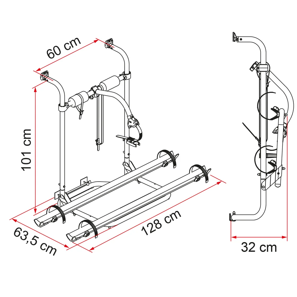 CARRY BIKE CARAVAN HOBBY bike carrier - 2-3 bikes FIAMMA