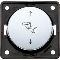 Interruptor de escalón cromado mate 12 V/24 V Integro BERKER