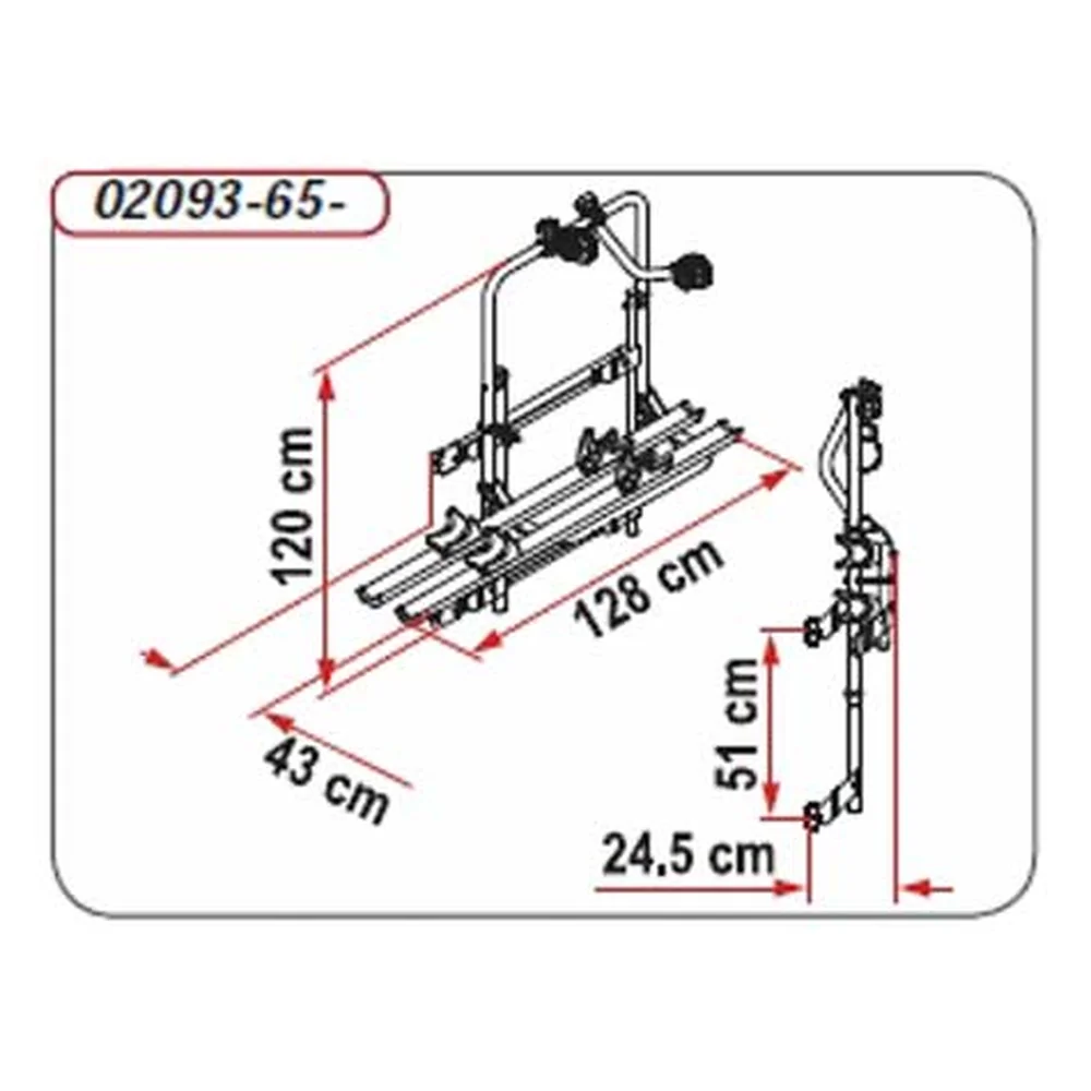 Portabicicletas Carry Bike FIAMMA para Fiat Ducato desde 1999 hasta 06/2006.