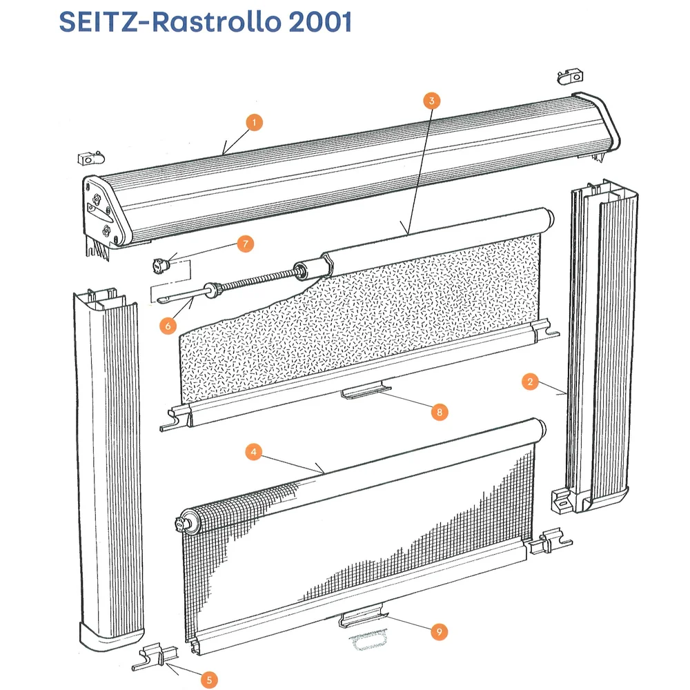 Paire d'embouts pour store Rastrollo 2001 Seitz Dometic