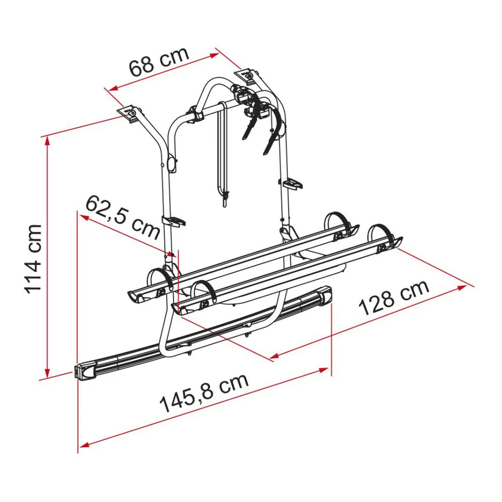 CARRY BIKE DEEP BLACK PSA Fiamma bike carrier for Citroën Campster from 2016