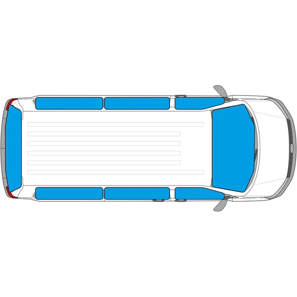 Isolanti termici interni (9) a 9 strati per Renault KANGOO II dal 2008 al 2021 - con doppie porte posteriori
