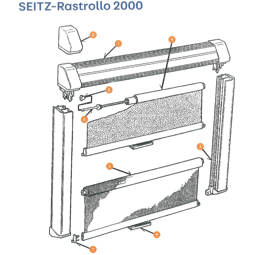 Par de tapas para persianas Seitz Dometic Rastrollo 2000
