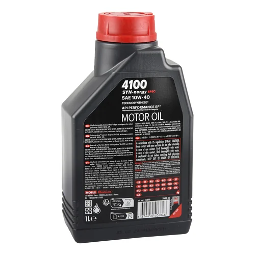 Engine oil MOTUL 4100 Syn-Nergy Spec 10W40 - Technosynthèse - 1 Litre