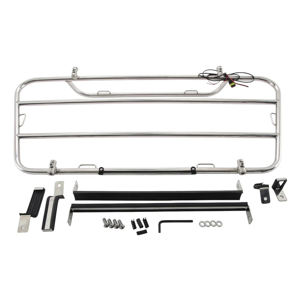Portapacchi SUMMER in acciaio inox cromato con luce freno integrata per Mazda MX5 ND ST