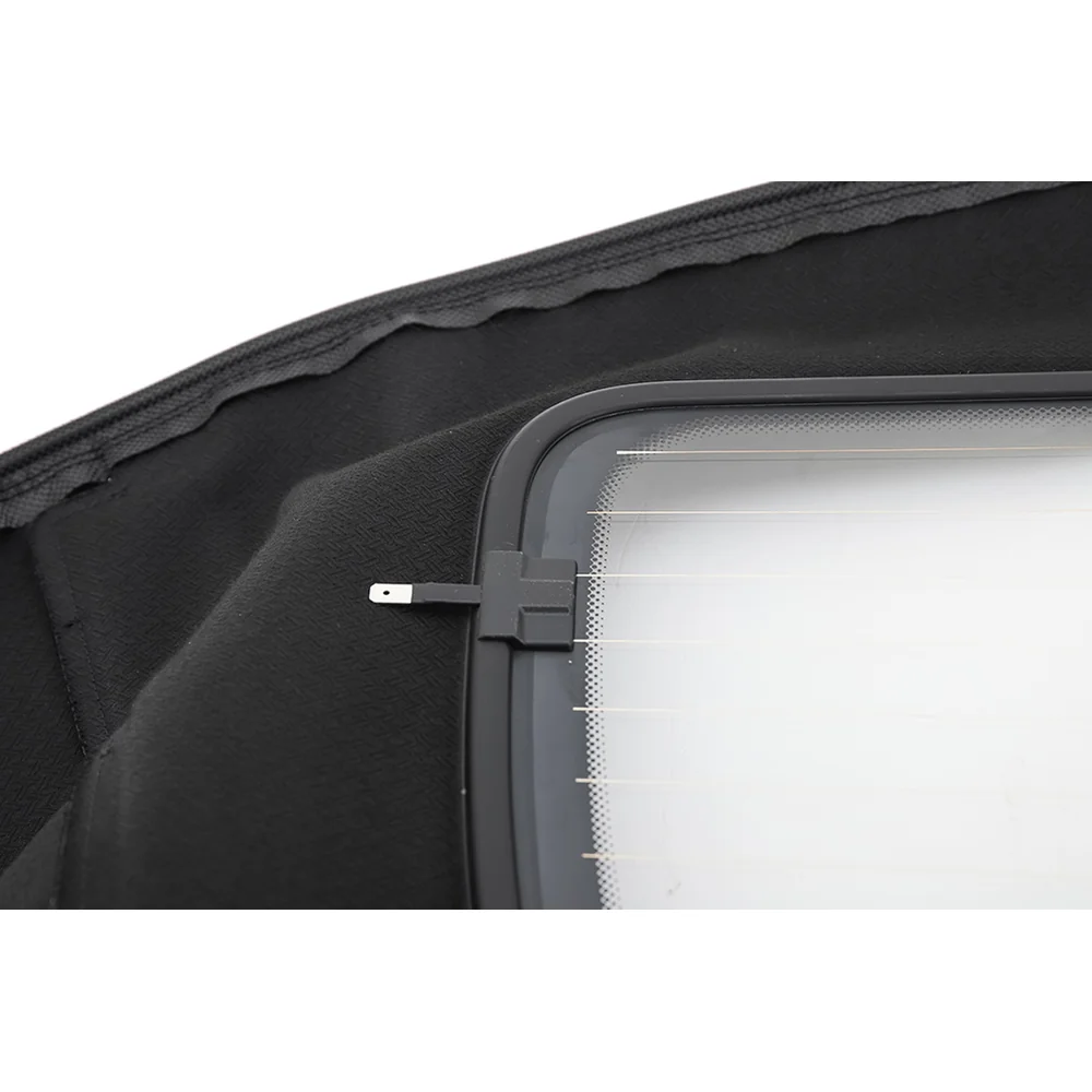 Zwarte akoestische Twillfast Alpaca kap RPC origineel type voor MINI II R52 Cabrio (11/2002-07/2008) - ruit met ontdooifunctie