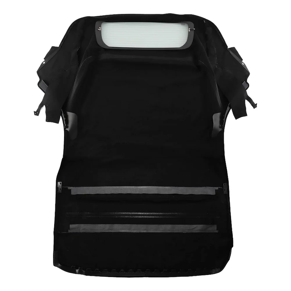 Zwarte Twillfast Alpaca kap voor MINI III R57 en R57LCI Cabrio (10/2007-06/2015) - ruit met ontdooifunctie