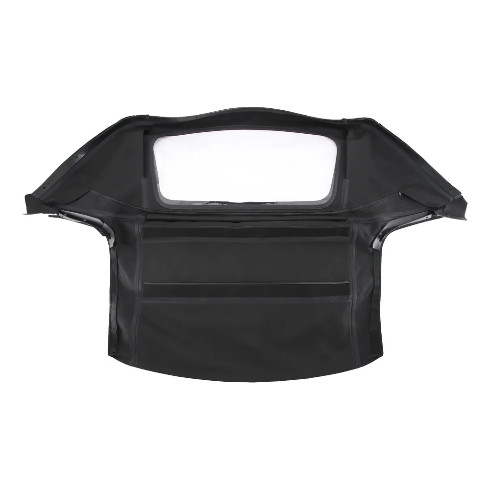 Schwarzes Alpaka Mohair Verdeck mit PVC Heckscheibe für Mazda MX5 NA