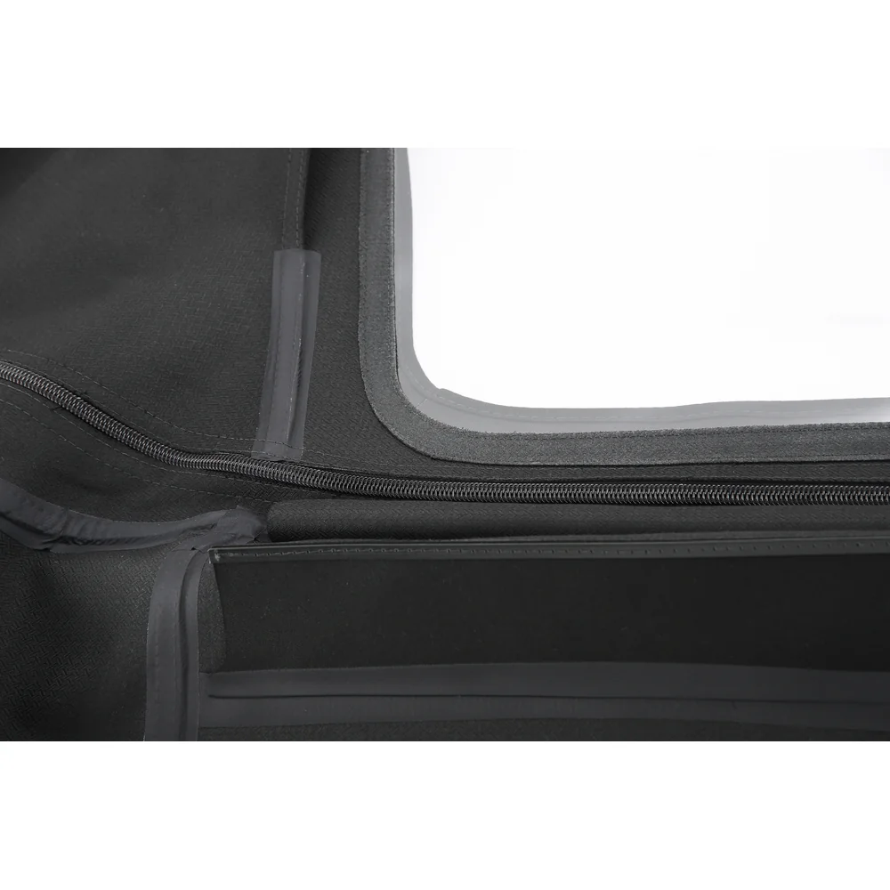 Schwarzes Alpaka Mohair Verdeck mit PVC Heckscheibe für Mazda MX5 NA