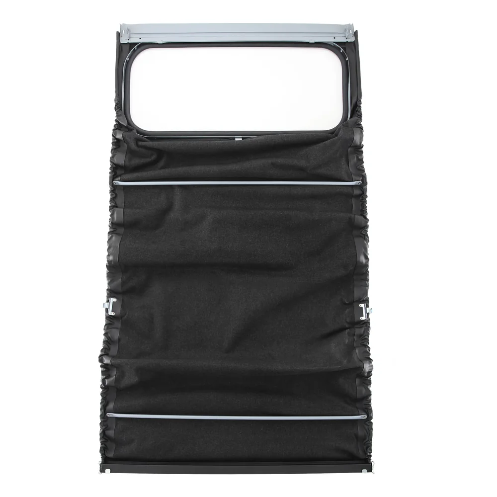 Antraciet softtop met externe bevestiging voor 2CV Sedan (09/1957-07/1990) - stof met kleine korrel