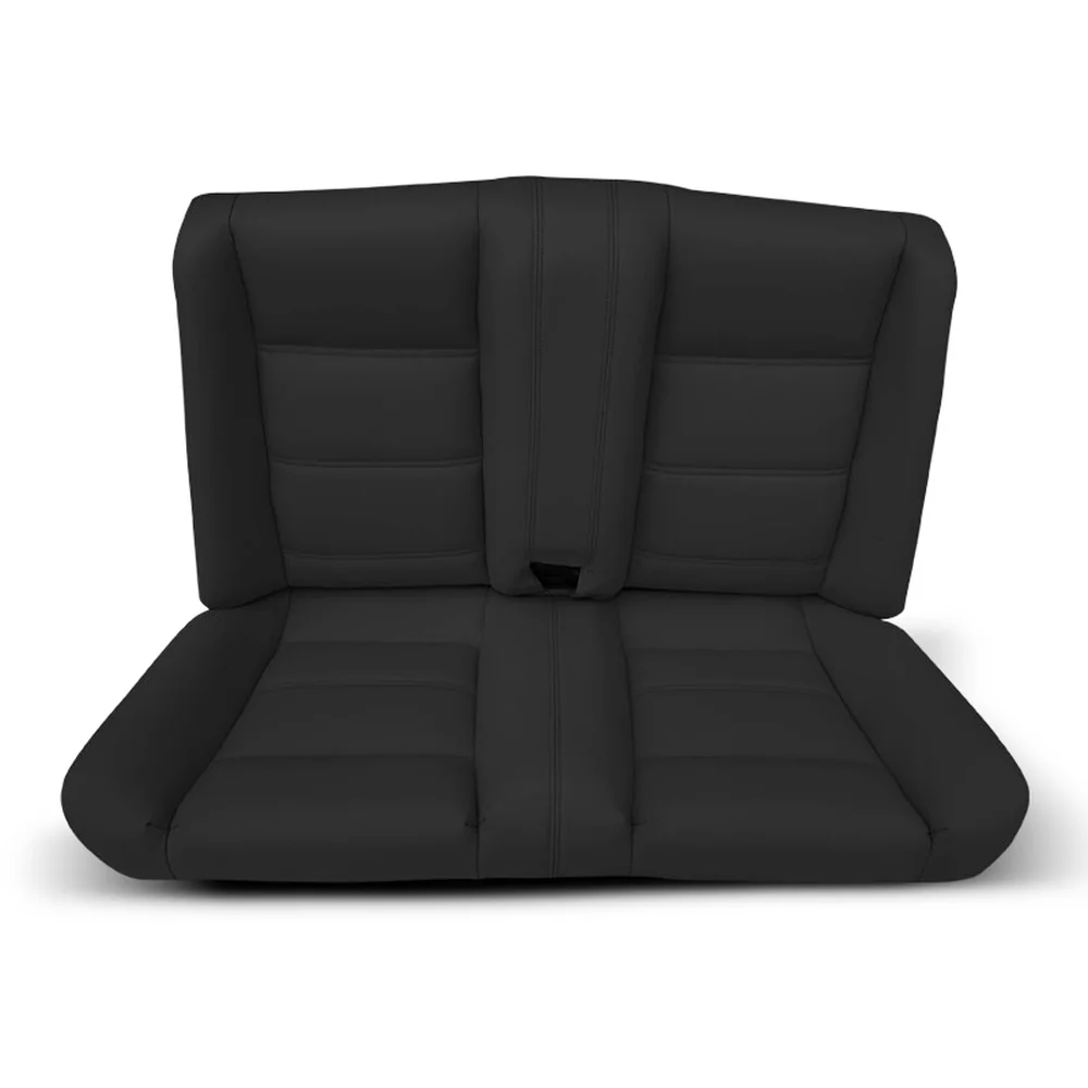 Genuine black leather upholstery for front and rear sports seats for BMW 3 Series E30 Convertible (07/1985-04/1993)