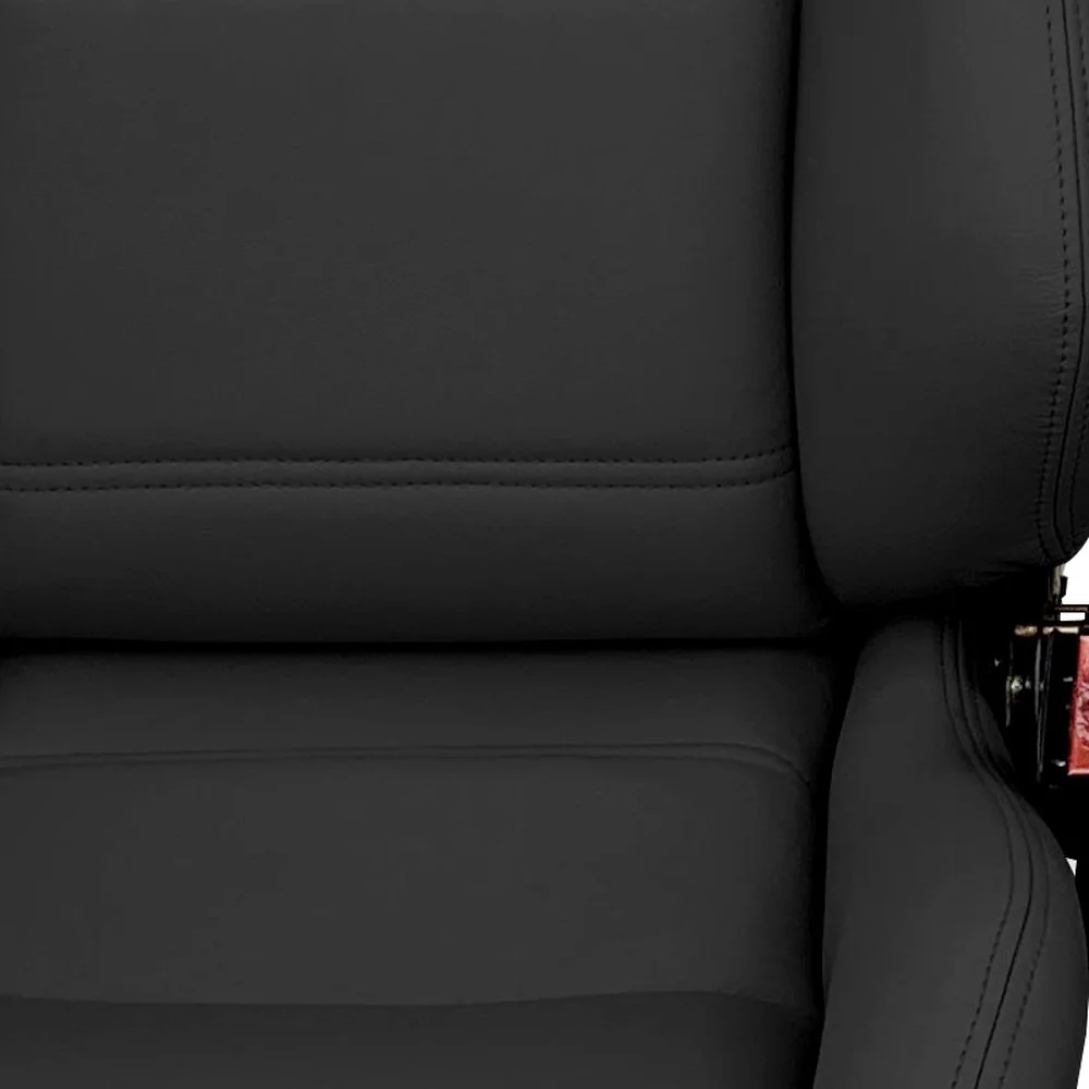 Genuine black leather upholstery for front and rear sports seats for BMW 3 Series E30 Convertible (07/1985-04/1993)