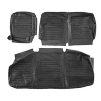 Coberturas de bancos de vinil em relevo com 1/3 de dobragem para as costas do banco central para Combi Bay Window 74 ->79 BLACK BASKET WEAVE