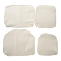 Capas para bancos dianteiros 1/3 - 2/3 TMI em vinil liso branco #20 para Combi Split 63 ->67