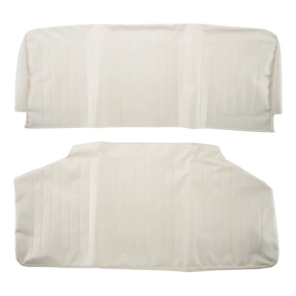 Capas para bancos dianteiros 1/3 - 2/3 TMI em vinil liso branco #20 para Combi Split 63 ->67