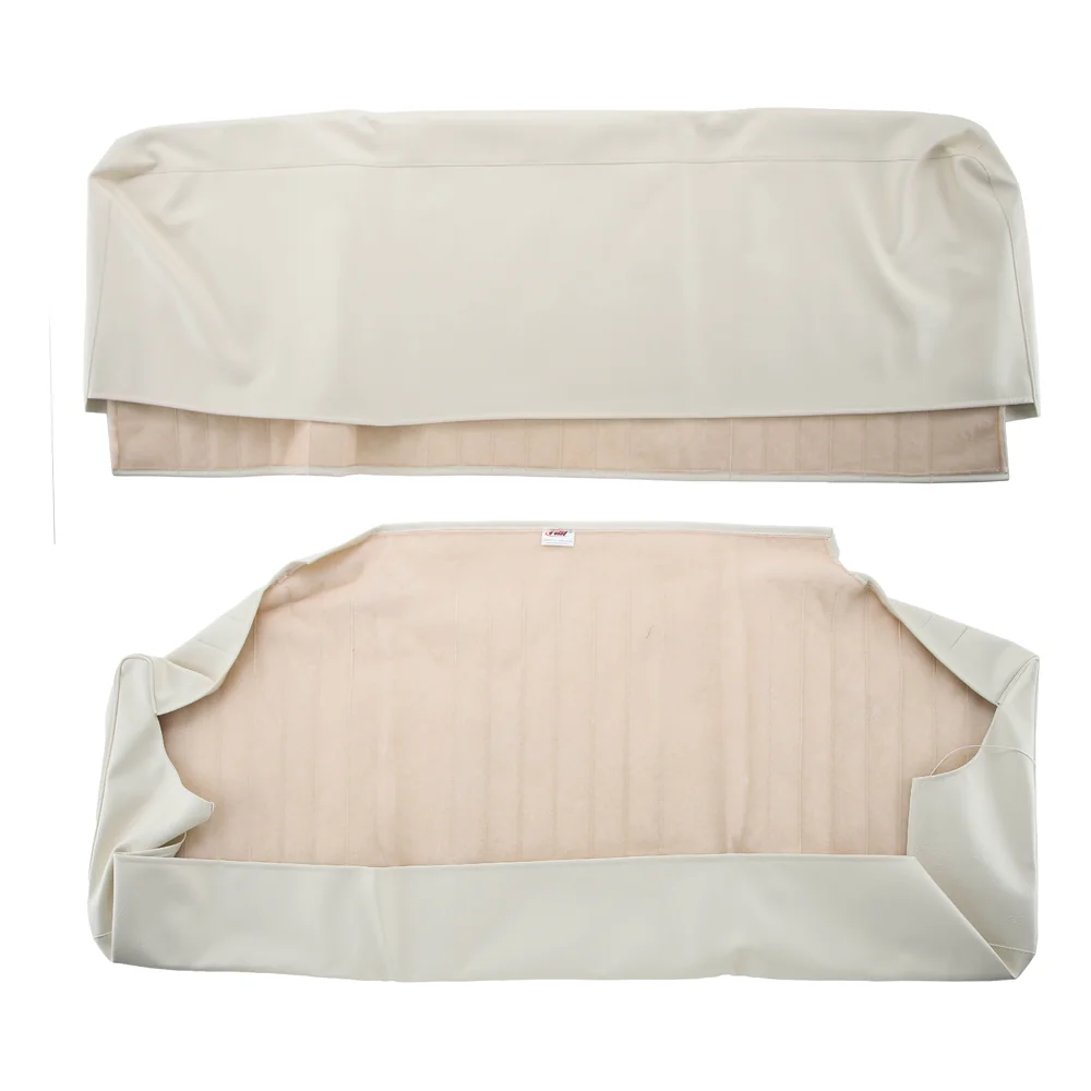 Capas para bancos dianteiros 1/3 - 2/3 TMI em vinil liso branco #20 para Combi Split 63 ->67