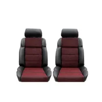 Housses avant sur mesure Quartet avec contours cuir anthracite pour Peugeot 205 GTI