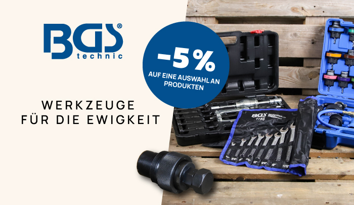 BGS: Werkzeuge für eine lange Lebensdauer mit 5 % Rabatt