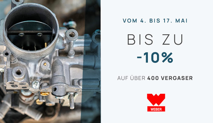 Bis zu -10% Rabatt auf mehr als 400 Vergaser!