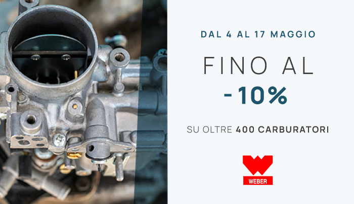 Fino al -10% di sconto su oltre 400 carburatori!