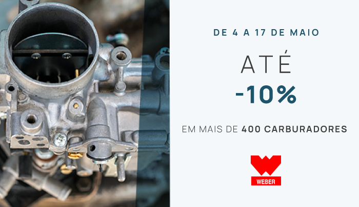 Até -10% de desconto em mais de 400 carburadores!