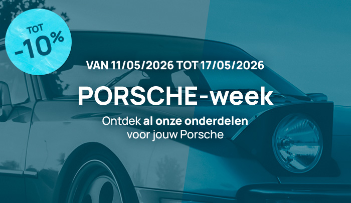 Profiteer van kortingen tot 10% op een selectie van onderdelen om uw Porsche te onderhouden en nog mooier te maken