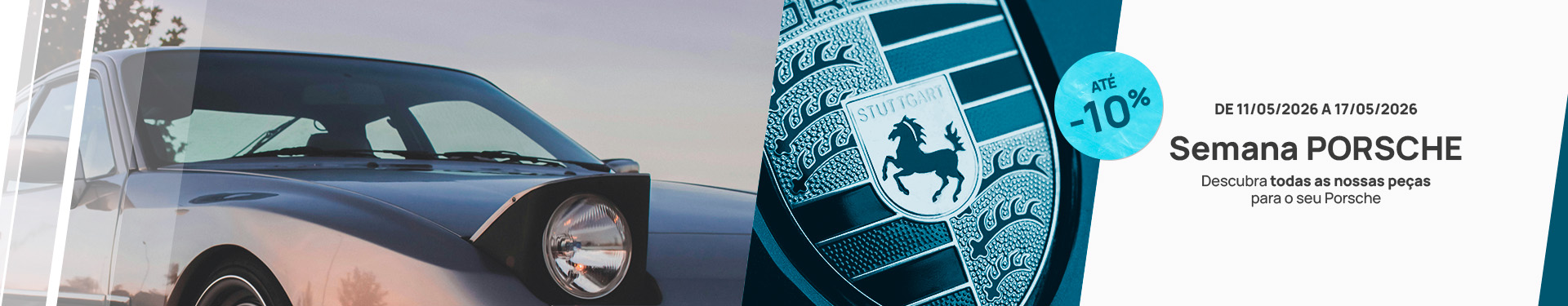 Aproveite descontos de até 10% numa seleção de peças para cuidar e realçar o seu Porsche