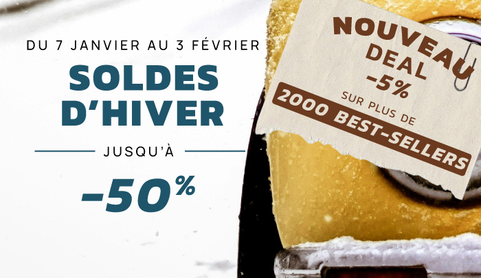 SOLDES D’HIVER : jusqu’à -50% 